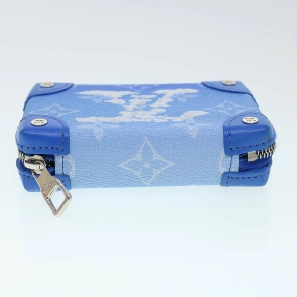 LOUIS VUITTON Monogram Clouds Soft Trunk Necklace Pouch Blue - Picture 6 of 16
